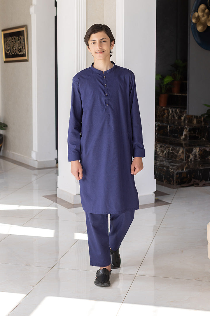 COTTON BLUE KURTA TROUSER