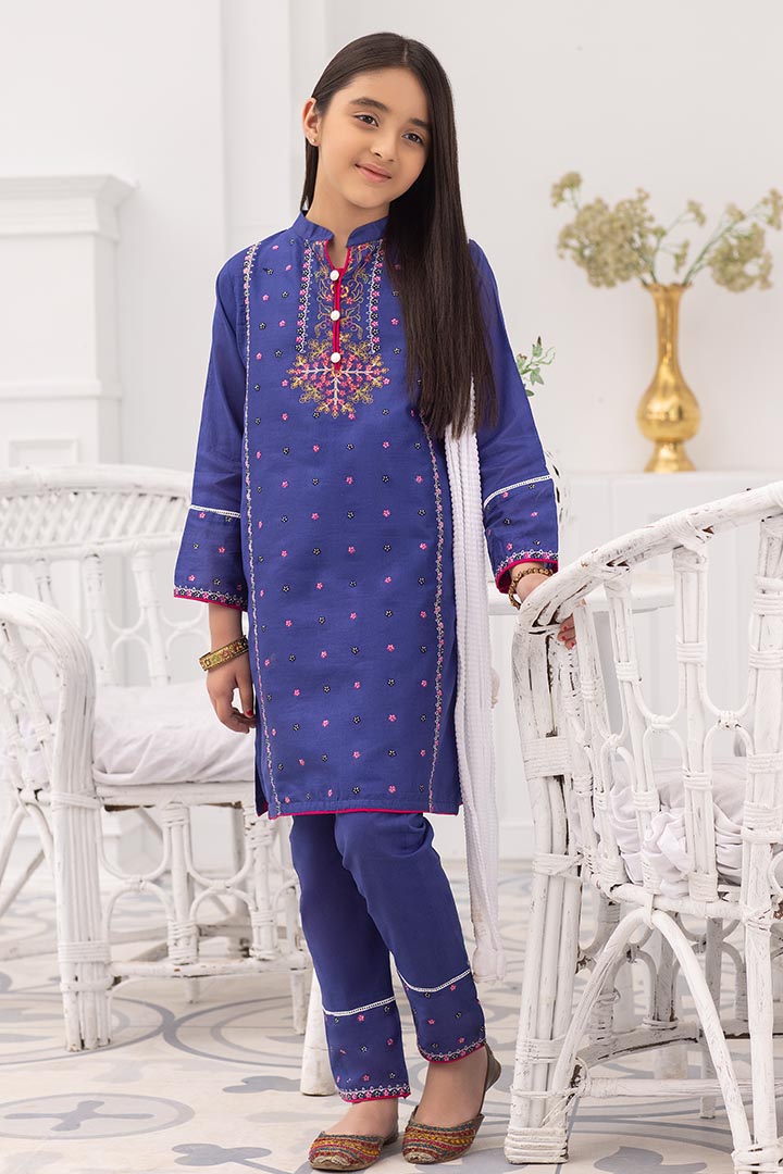 3 piece Embroidered Cotton Suit