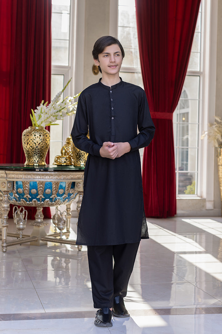 Cotton Black Kurta Trouser