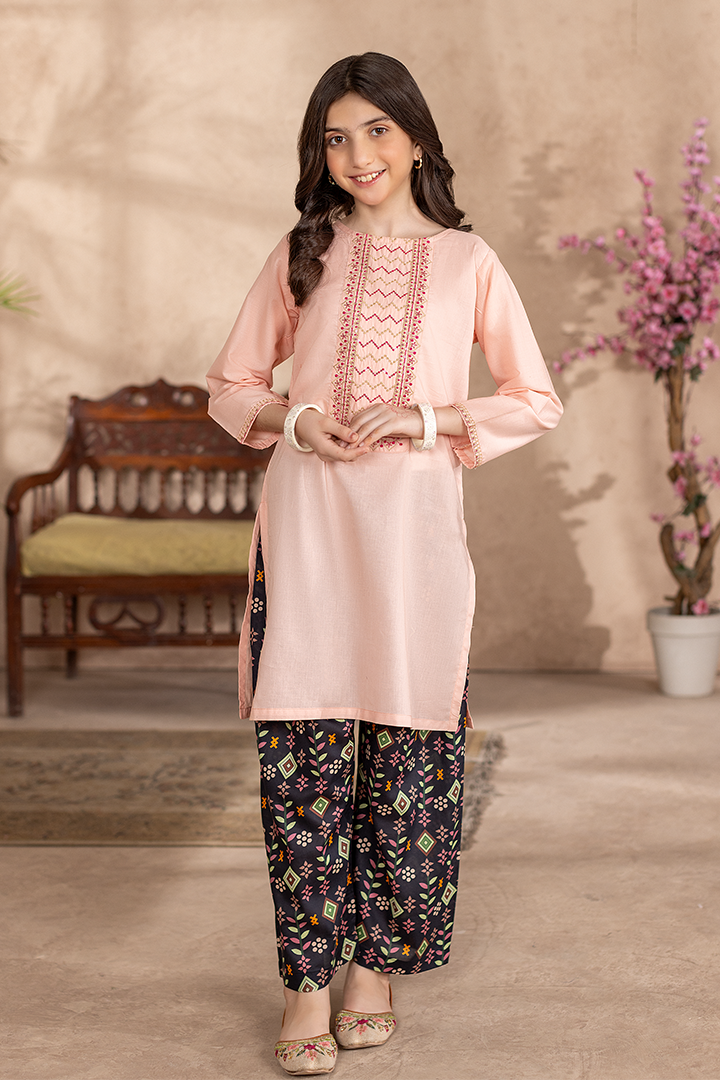 Blush Bloom-2 Piece Embroidered