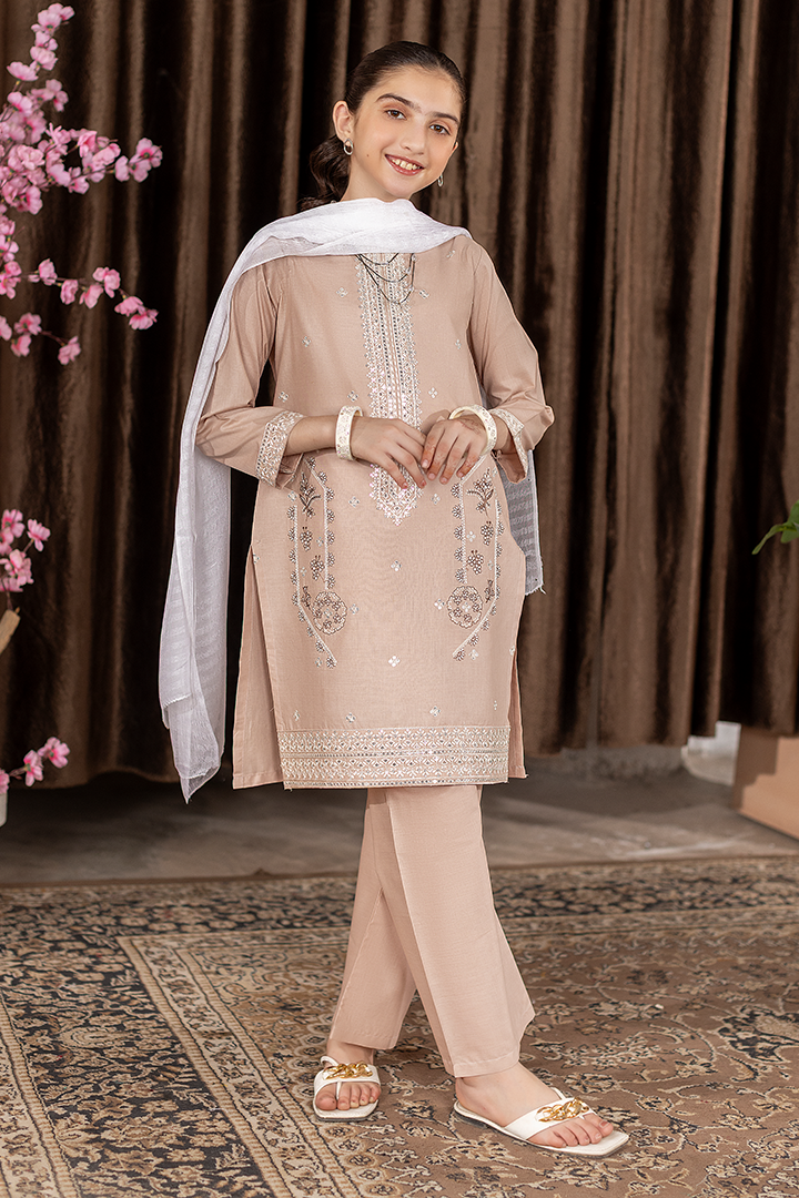 Zahra- 3 Piece Embroidered Cotton Suit