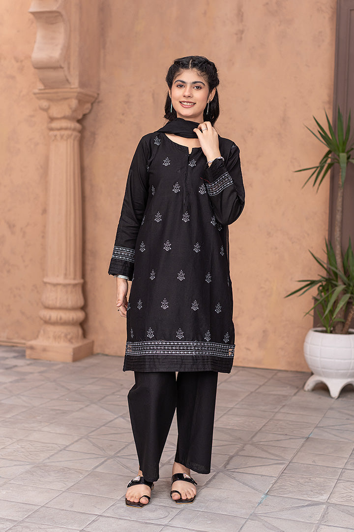 Aarzoo-3 Piece Embroidered Cotton Suit
