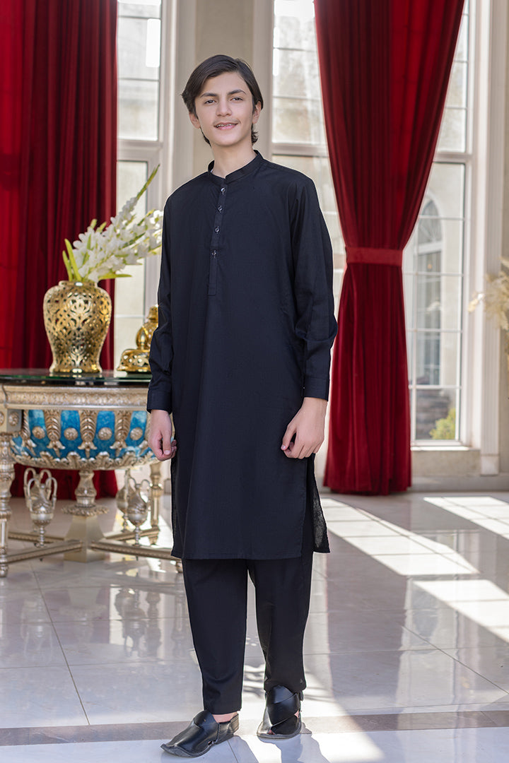 Cotton Black Kurta Trouser