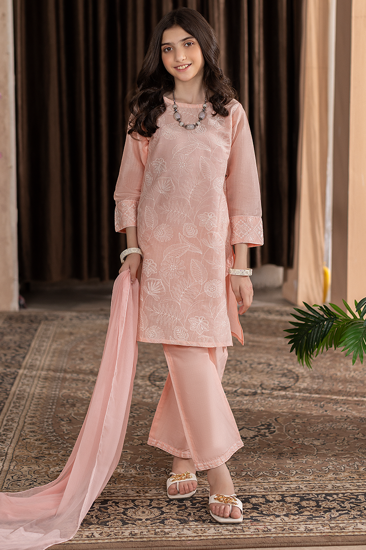 Blush Petal-2 PIECE EMBROIDERED Cotton SUIT