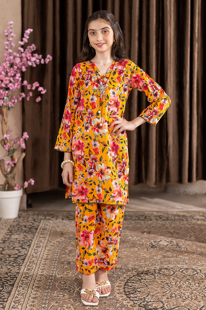 Golden Bloom - 2 Piece Printed