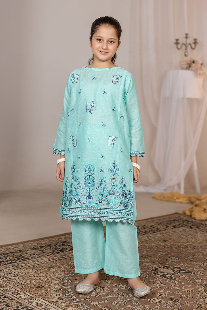 Gulnaar-2 Piece Embroidered Cotton Suit