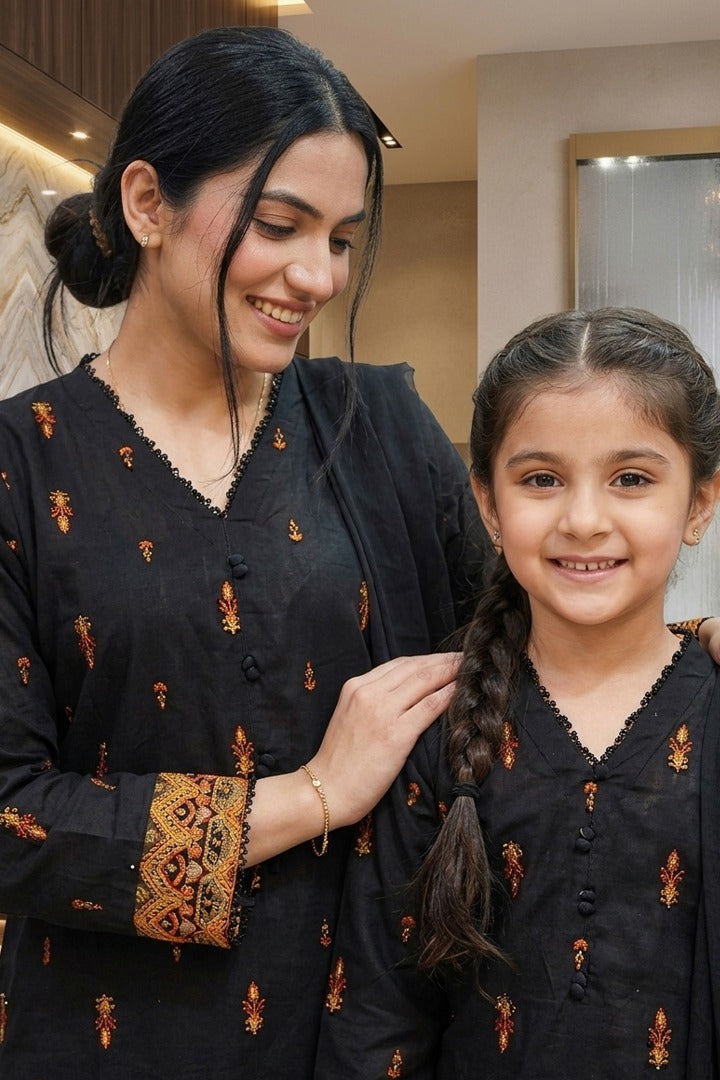 Noor-e-Shab -3 Piece Embroidered Cotton Suit