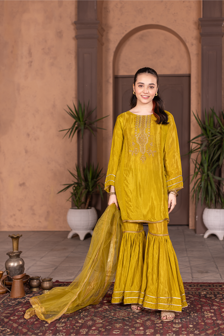 Citrine- 3 Piece Embroidery Suit