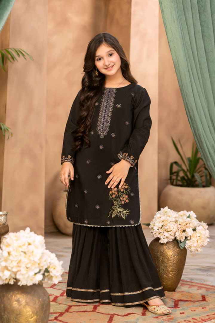 Black Spinel-2 Piece Rao Silk Suit