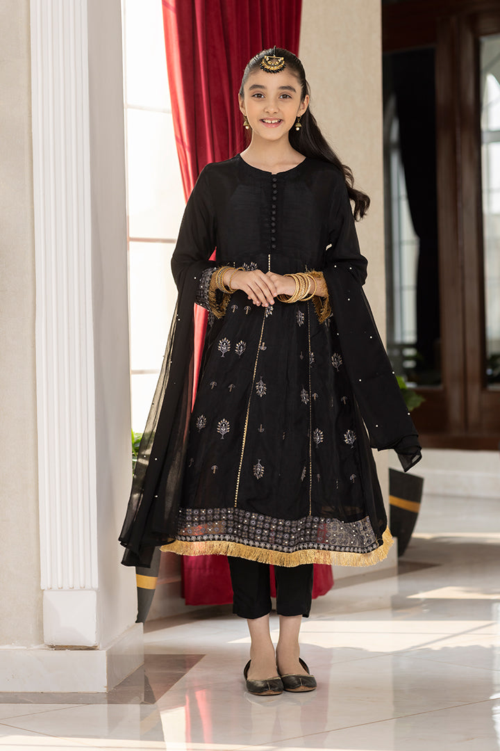 3 Piece Black RAO Silk