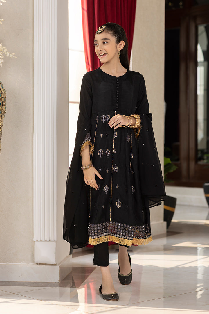 3 Piece Black RAO Silk