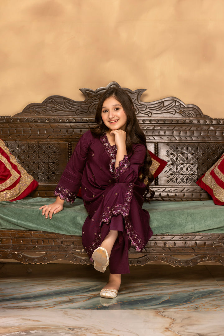 Amethyst-2 Piece Rao Silk Suit
