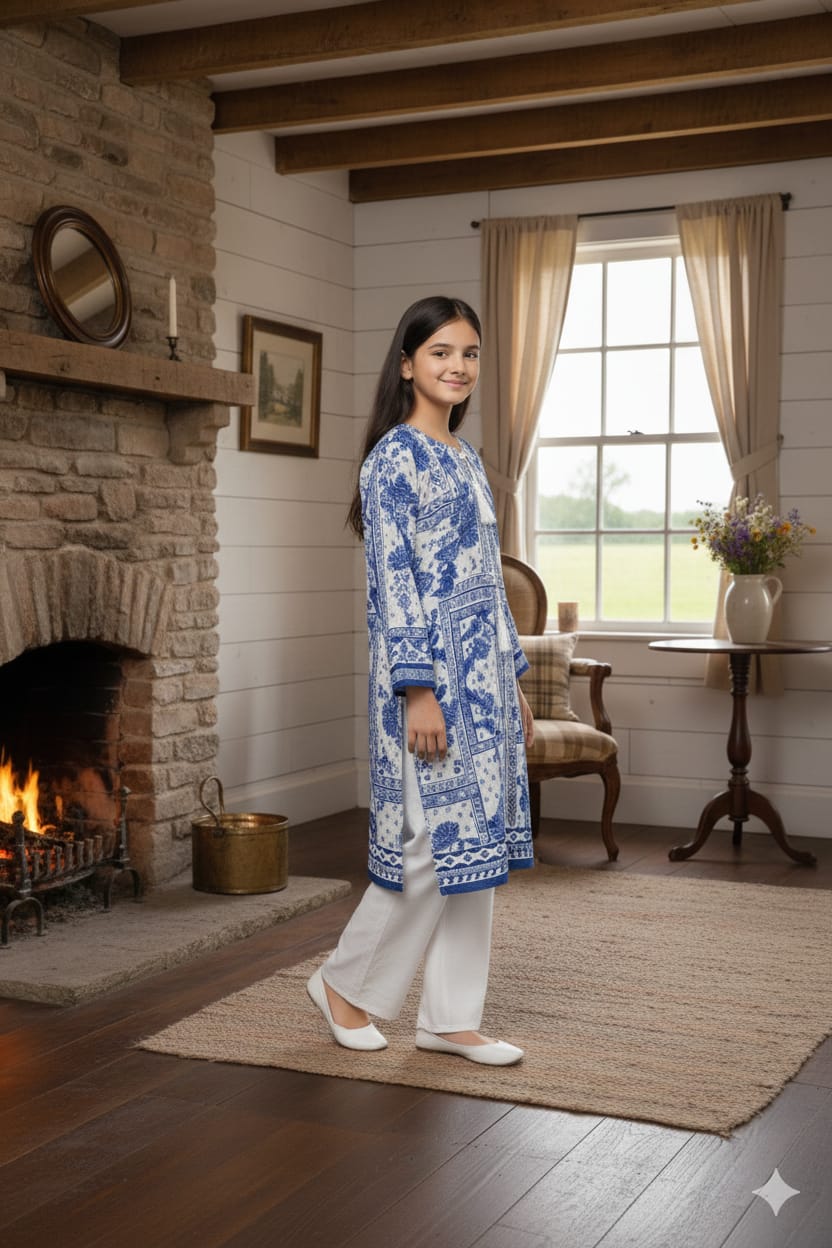 Poly Lawn Digital Printed 2 Piece Suit