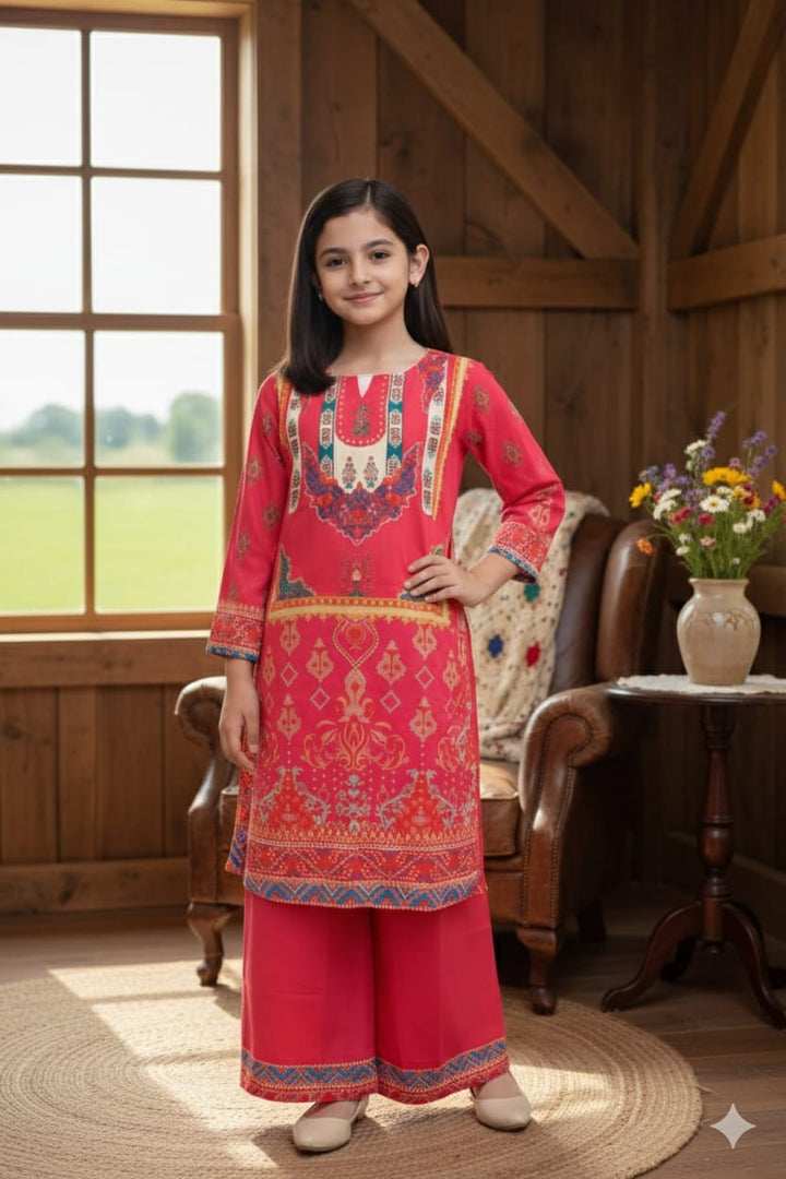 Poly Lawn Digital Printed 2 Piece Suit