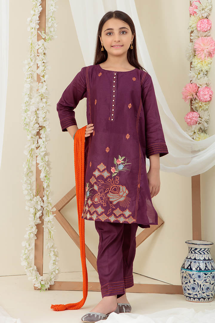 3 Piece Primrose Embroidered Suit